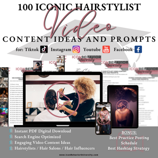 100 Iconic Hairstylist Video Content Ideas and Prompts - hairstylist doing an updo