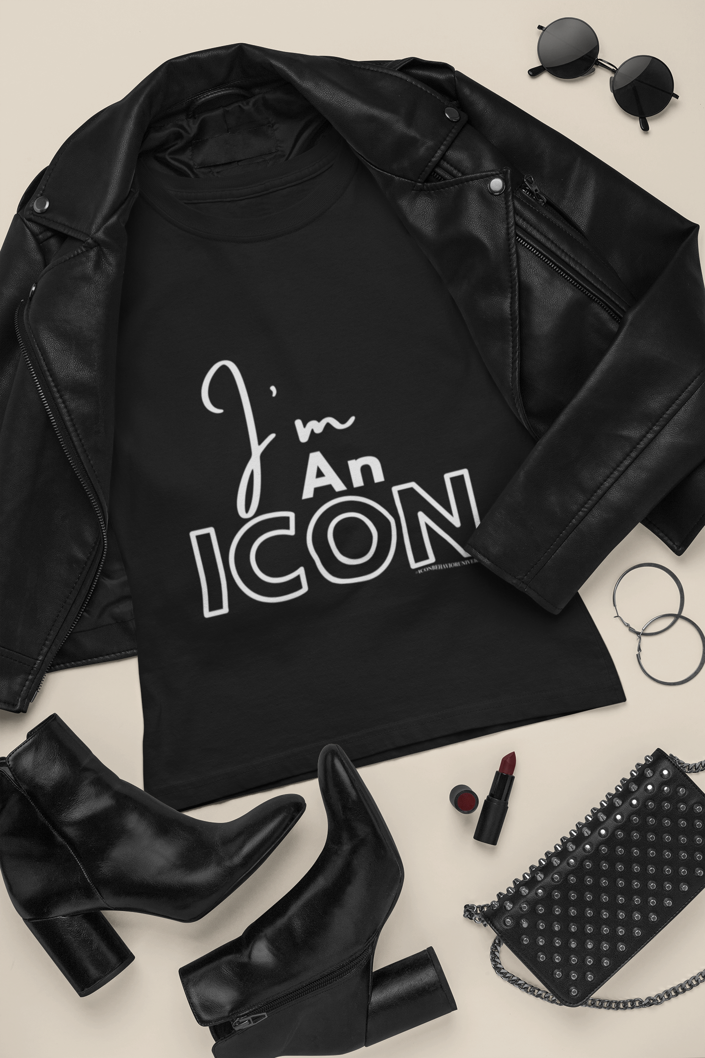 I'm An ICON T-Shirt Women Entrepreneur Flatlay 